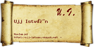 Ujj István névjegykártya